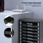 GiGaPlus S25-1602T Netzwerk-Switch im schwarzen Metallgehäuse mit sechzehn 2.5G-Ports und zwei 10G-RJ45-Uplinks.