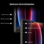 ARZOPA Z1FC tragbarer Monitor mit 16,1 Zoll Display und ausgeklapptem Standfuss