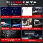 LAUNCH CRP123i V3.0 Elite OBD2-Diagnosegerät mit 5-Zoll-Touchscreen, Schutzhülle und OBD-Diagnosestecker