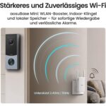 aosu Video-Türklingel in Weiss mit Kamera und Basisstation aosuBase Mini