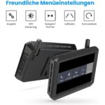AUTO-VOX W7 Rückfahrkamera-Set mit 5-Zoll-Monitor und kabelloser Kamera für das Nummernschild