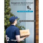 ieGeek ZS-GX3S Akku-Überwachungskamera in Schwarz mit Objektiv, Weisslicht und PIR-Sensor
