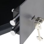 HMF Möbeltresor 49200-11 in Anthrazit mit Doppelbartschloss, Aussenmass 31 x 20 x 20 cm
