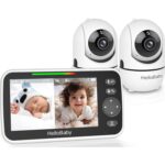 HelloBaby HB6550 Babyphone mit 5-Zoll-Monitor und schwenkbarer Kamera mit Infrarot-Nachtsicht