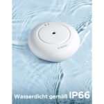 X-Sense SWS54 Wassermelder in Weiss mit Basisstation und flachem Wassersensor