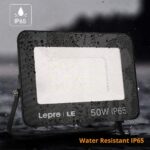 Lepro LED Strahler 50 W mit Aluminiumgehäuse, gehärtetem Glas und drehbarem Montagebügel