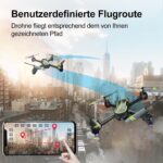 Loolinn LM01 GPS-Drohne in Grün mit Fernbedienung, zwei Akkus und montiertem Propellerschutz