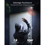COOAU C4 Überwachungskamera in Schwarz mit Solarpanel für den Aussenbereich