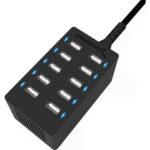 SABRENT HB-PU16 USB-Hub mit 16 Anschlüssen, Einzelschaltern und Aluminiumgehäuse