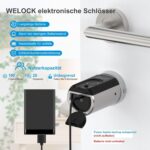 WELOCK Touch41 Schliesszylinder mit Fingerabdrucksensor in Edelstahl, Euro-Profil