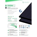 Solarway 500-W-Solarmodul in bifazialer Glas-Glas-Bauweise, Full Black mit Aluminiumrahmen