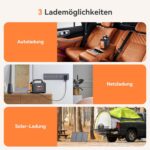 MARBERO Powerstation mit 98 Wh und faltbarem 30-Watt-Solarmodul im Set
