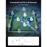 Hiseeu WLAN-Überwachungsset mit vier schwenkbaren 5-MP-PTZ-Kameras und 10-Zoll-Monitor