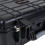 MEIJIA wasserdichter Hartschalenkoffer IP67 mit Rollen, Teleskopgriff und Würfelschaum