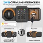 Tiskgg Standtresor mit 70 Litern Rauminhalt, elektronischem Zahlenschloss und Regal