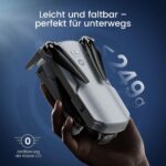 Holy Stone HS360D Drohne zusammengefaltet mit Fernsteuerung und zwei Akkus