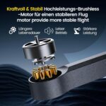DEERC D35Plus Drohne mit Fernsteuerung und eingebautem 4,5-Zoll-Bildschirm