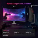 KTC 32-Zoll-Curved-Monitor in Schwarz mit gekrümmtem Display auf dem Standfuss, Frontansicht.