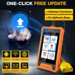 LAUNCH Creader Elite Diagnosegerät mit 4-Zoll-Touchscreen und angeschlossenem Diagnosekabel.