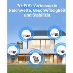 ZOSI C302 Kameraset: acht weisse Bullet-Kameras für aussen und der Rekorder mit 12-Zoll-Bildschirm.