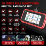 LAUNCH CRP129E V2.0 OBD2-Diagnosegerät mit 5-Zoll-Touchscreen und Diagnosekabel.
