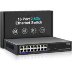 NICGIGA S25-2402N Netzwerk-Switch mit 24 Ports zu 2,5 Gbit/s und zwei SFP+-Steckplätzen im lüfterlosen Metallgehäuse