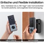 aosu Video-Türklingel in Weiss mit Kamera und Basisstation aosuBase Mini