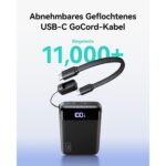 INIU P512 Powerbank 20000 mAh in Schwarz mit zwei USB-C- und einem USB-A-Anschluss