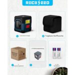 RockSeed LV1G Kreuzlinienlaser mit grüner waagrechter und senkrechter Linie an einer Wand