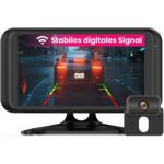AUTO-VOX W7 Rückfahrkamera-Set mit 5-Zoll-Monitor und kabelloser Kamera für das Nummernschild