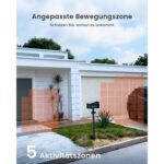 ieGeek S2 Akku-Überwachungskamera in Weiss mit Ständer, Objektiv und Weisslicht