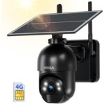 Xega S20 Überwachungskamera mit Solarpanel und schwenkbarem Kopf an einer Hauswand