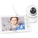 HelloBaby HB6550 Babyphone mit 5-Zoll-Monitor und schwenkbarer Kamera mit Infrarot-Nachtsicht