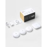 X-Sense SWS54 Wassermelder in Weiss mit Basisstation und flachem Wassersensor