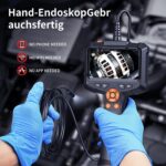 Qimic G30M Endoskopkamera mit 4,3-Zoll-Display, 8-mm-Kamerakopf und aufgerolltem 5-Meter-Kabel