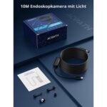 Acoath Endoskopkamera mit 7,9 mm Sonde, acht LEDs und 10 Meter halbstarrem Kabel