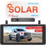 AUTO-VOX Solar3A Plus Funk-Rückfahrkamera mit Solarpanel und 5-Zoll-Monitor