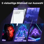 Amzfast AMZG27C1 Pro, gekrümmter 27-Zoll-Bildschirm mit 240 Hz, Frontansicht auf dem Standfuss