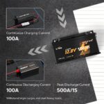 LiTime 12V 100Ah LiFePO4-Akku H190 mit Bluetooth