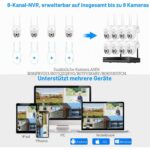 Hiseeu 5MP WLAN-Überwachungsset mit PTZ-Kameras und NVR