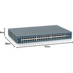 YuanLey 48-Port Gigabit-PoE-Switch mit 800 W Budget und zwei SFP-Uplinks im 19-Zoll-Metallgehäuse