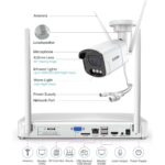 ZOSI 4MP WLAN-Überwachungsset mit sechs Kameras, Farbnachtsicht und 8-Kanal-Rekorder mit 2 TB