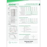 Solarway 500-W-Solarmodul in bifazialer Glas-Glas-Bauweise, Full Black mit Aluminiumrahmen