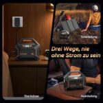 MARBERO Powerstation 99 Wh in Aprikose mit faltbarem 30-Watt-Solarmodul