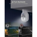 Hiseeu WLAN-Überwachungsset mit vier schwenkbaren 5-MP-PTZ-Kameras und 10-Zoll-Monitor