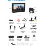 Set aus 7-Zoll-Monitor mit Halterung und schwarzer Funk-Rückfahrkamera URVOLAX UR61X.