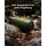 Grünes Wärmebild-Monokular TOPDON TS004 mit Okular auf der Rückseite und Objektiv an der Front.