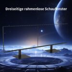 KTC H27D9: schwarzer 27-Zoll-Monitor mit schmalem Rahmen auf dem mitgelieferten Standfuss, Frontansicht.