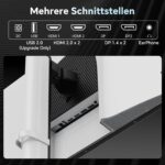 KTC H27T6: weisser 27-Zoll-Gaming-Monitor auf höhenverstellbarem Standfuss, Frontansicht.