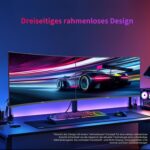 KTC 32-Zoll-Curved-Monitor in Schwarz mit gekrümmtem Display auf dem Standfuss, Frontansicht.